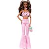 Barbie Deluxe Style Bambola #12 con top corto rosa in denim