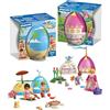 PLAYMOBIL | Principessa e Spiaggia | 2 Uova a Sorpresa con Personaggi e Accessori | Mini Mondi da Costruire | Regalo di Pasqua per Bambini dai 4 Anni in su | 210448