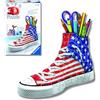 Ravensburger - Puzzle 3D Sneaker Flag, Portapenne 108 Pezzi, 8+ Anni