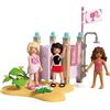 PLAYMOBIL Barbie Moda da spiaggia | Cabina spogliatoio e doccia con Barbie, Teresa e Renee | Look da spiaggia alla moda e atmosfera estiva di Malibu