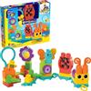 Mega Brands MEGA BLOKS Safari Scuoti e Suona, 15 Grandi Blocchi da Costruzione per Creare Diversi Animali (Elefante, Giraffa, Leone), con 3 funzioni sensoriali, Giocattolo per Bambini +1 Anno, HKN42