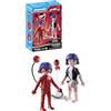 PLAYMOBIL Miraculous 71336: Marinette & Ladybug, Avventura eroica, Inclusi Kwami Tikki, Avventure con Ladybug, Giochi di Ruolo, Giocattolo sostenibile per Bambini dai 4 Anni in su
