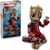LEGO | Marvel Groot in Tuta da Ravager - Action Figure Giocattolo da Collezione per Supereroi - Decorazione per Camera da Letto o Scrivania - Regalo di Compleanno per Bambini e Fan da 10 Anni - 76341