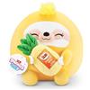 Snackles Snackle Serie 2 Snackle da 20 cm di ZURU, peluche batuffoloso, coccoloso e schiacciabile da 20 cm con accessorio snack, Sloth (Dole, Pineapple)