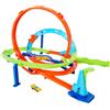 Hot Wheels Sfida del Ciclone Set Pista e Macchinina | Include auto giocattolo in scala 1:64, altezza 45 cm, 2 modi di giocare e facile da riporre, HXM94