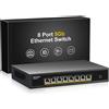 Nicgiga 8 porte 5g Ethernet Switch Unmanaged, con 8 porte Base-T 5Gbps, NICGIGA