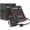 Dynattenik Adattatore USB-Seriale FTDI RS232 con ESD e 9 LED - PC, Mac, Linux -