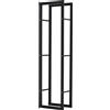 HOMCOM Potalegna per Camino in Metallo, Scaffale per legna da ardere Porta-legna per interno e esterno, 40 × 25 × 150cm Nero | Aosom Italy