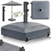 tillvex® Base per ombrellone PAVERA e Ruote e Freni | Zavorra ombrellone riempibile 37L/56kg | Piedistallo per ombrelloni Giardino e Mercato Ø1,8-3,7m | Resistente a intemperie e UV (Effetto Granito)