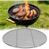 Daromigo Griglia rotonda in acciaio inox Ø 55 cm, griglia di ricambio per barbecue a carbonella, stabile griglia in acciaio inox 304