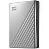 Western Digital WD 2TB My Passport Ultra Hard Disk Esterno Portatile, USB-C, USB 3.2 Gen 1/USB 3.0, Protezion con password, Software per la gestion e il backup, Formatto per Windows, Argento