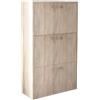 milani home - scarpiera 3 ante a ribalta cm 59x25x105 h Colore: Marrone chiaro