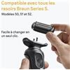 Braun Testina per rasoio Braun Series 5 & 6, 3 lame flessibili, prodotta in Germania, compatibile con Series 5 generazioni 50, 51, 52