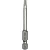 QUARKZMAN T20 Punte Cacciaviti Torx 2.6 (65mm) L Set Precisione | Gambo Esagonale 1/4, Magnetiche, Senza Foro, Antimanomissione, a Stella a 6 Punte, in Acciaio S2, per Uso Industriale