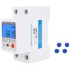Miskall Contatore Energia Elettrica, 230V 80A Monofase Display Digitale Azzerabile con Retroilluminazione a LED a LED Monofase Contaore di Potenza Elettrica