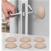 TERGATO 6 fermaporta originali Bumms, colore beige, autoadesivi, realizzati in Germania, 60 mm, protezione da parete per piastrelle, pietra e intonaco, grandi fermaporta