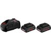Bosch Professional 18V System Set di Batterie (2x Batterie ProCORE18V 4.0Ah + Caricabatteria Rapido GAL 1880 CV, in Scatola di Cartone)