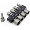 MYAYD Set di 9 chiavi a bussola, adattatore per bussola, 5-13 mm, attacco esagonale da 1/4, adattatore per dadi per trapano o avvitatore a batteria, set di punte per avvitatore a batteria