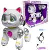 Lexibook, Cyber Power, Gattino Robot RC interattivo, KITTY05ENLXB | Gattino robot telecomandato con LED, reazioni tattili, comandi vocali e funzione spray