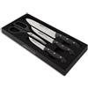 Arcos Set di Quattro Coltelli da Cucina, 3 Coltelli da Chef e 1 Forbici in Acciaio Inossidabile e Manico Ergonomico in Poliossimetilene per Tagliare Carne, Pesce e Verdure, Serie Maitre, Colore Nero