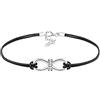 Elli Women 925 Silver Bullet White Crystal FINENECKLACEBRACELETANKLET