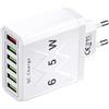 LEVMEK Caricatore USB C 65W Multiplo con QC 3.0 & PD per iPhone 15/14/13/Pro Max