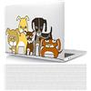 HLAAJJX Custodia per Macbook Air 11 pollici 2015 2014 2013 2012 2011 2010 Pubblicazione Modello A1370 A1465, Copertina Rigida in Plastica Protettiva e Tastiera Cover, Cani