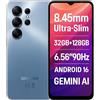 DOOGEENEXT NOTE 56X PRO Smartphone Android 16 Sbloccato, 8,45mm Ultra Sottile e Leggero, 32GB+128GB, 6,56 90Hz, Telefono 4G, Fotocamera 13MP+8MP, Batteria 6150 mAh, Dual SIM, GEMINI AI NFC, GPS Blu