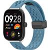 MELEJIA Cinturino Silicone Compatibile con Xiaomi Redmi Watch 6/Redmi Watch 5/Watch 4, per Xiaomi Smart Band 10 Pro/Band 9 Pro/8 Pro Ricambio Cinturino, Regolabile Chiusura Magnetica-Azzurro