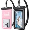 Lamicall Custodia Impermeabile Smartphone - [Galleggiabilità Superiore] | 2 Pezzi, IP68 Custodia Telefono Subacquea con Cordino Rimovibile, Chiusura Sicurezza, Cover Impermeabile Telefono Fino a 7,5