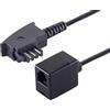 1aTTack.de 1x 0,2 m - Cavo adattatore telefonico da spina TAE F a presa RJ11 6/4, cavo piatto, prolunga telefonica
