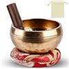 BORDEAG Campana Tibetana Piccola, Set di Campane Tibetane, Con Bacchette in Legno e Cuscino per Campana Tibetana, 8 cm, Per Yoga, Relax, Autoipnosi per Donne, Uomini