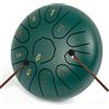 LOMUTY Handpan, Steel Drum, Hand Pan, Tamburo in Acciaio, Verde Muschio | Steel Tongue Drum 11 Note C Maggiore 6 Pollici 15cm per Meditazione e Yoga, Garden Rain Drum con Borsa e Mazzuoli