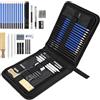 Set Da Disegno Professionale Di 33 Pezzi, Kit Completo Con Borsa, Matite, Carbon