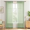 MRTREES Tende Voile con Tasca per Asta Verde Salvia 2 Pezzi L140 x A200cm | Tende con Pasabaste, Verde Salvia, Voile Trasparenti, Corte, Leggere, Confezionate, Moderne, Soggiorno, Camera da Letto