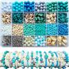 Sukizifa Set di Perle, 2000 Perle Blu Boho e Charm marini.