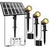 MEIKEE Faretto solare da esterno, 3 in 1, bianco caldo, 3000 K, IP66, impermeabile