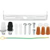 PATIKIL 100mm Soffitto Luce Piastra Kit, 1 Set Luce Traversa Lampadario Luce Fissaggio Montaggio Staffa per Casa Ufficio