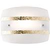 Trio Leuchten APPLIQUE NIKOSIA VETRO BIANCO FOGLIA ORO 30X22 CM