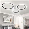 YUNZI Moderno Ventilatore da soffitto con illuminazione con telecomando, LED 72W Dimmerabile Ventilatore a soffitto, Lampada per Soggiorno Camera da letto Cucina, 6 velocità, Nero 78cm