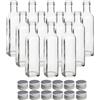 gouveo Set 10 bottiglie 250 ml Maraska con tappo a vite argento - Bottiglia vuota in vetro da riempire e regalare - Vera bottiglia per liquore, aceto, olio (MFET250S)