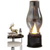 Generic Lanterna da tavolo da campeggio - Lampada vintage 4,5x4,5x12 cm, luce a batteria in PP e PET, lanterna decorativa retrò senza fiamma | Lampada da esterno per interni creativa per tenda da campeggio, p