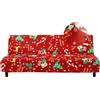 Jaotto, Copridivano senza braccioli a 2/3 posti, in tessuto jacquard, elasticizzato, impermeabile, lavabile, per divano pieghevole clic clac, senza braccioli, colore rosso Santa