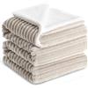 RUIKASI Plaid Coperta Pile Matrimoniale - 230x270 cm Coperta Termica Invernale Sherpa Morbida per Grande Letto Matrimoniale, Beige