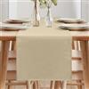 ARVOV Runner da tavola primaverile moderno, lavabile, effetto lino, impermeabile, per sala da pranzo, feste, vacanze, decorazione (beige crema, 40 x 240 cm)