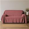 SUSANNA HOME DESIGN Robusto Telo Copritutto Multiuso Copridivano Morbido Copriletto - Grandfoulard Melange Misto Cotone -Versatile Resistente- Lavabile a 30 °C(Bordeaux melange, 160x280)