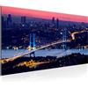 Runa Art Quadri Moderni Istambul Turchia Tela Non Tessuta Soggiorno Corridoio Ponte Panorama Blu 603812a