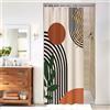 Uiiooazy Tenda Doccia Antimuffa 90x180cm Terracotta Boho Chic Foglie Verde