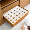 QWORK® 40 Pezzi divisori per cassetti, 35x7 cm regolabili separatore cassetti, per cassettiere, cucine, camere da letto, armadi
