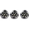 AntDau71® - 3 pezzi Faretto a led segnapasso calpestabile da esterno viali sentieri giardino pavimento IP65 da incasso a terra luce fredda 6500k - 220V (7 watt (12 x 9 cm))
